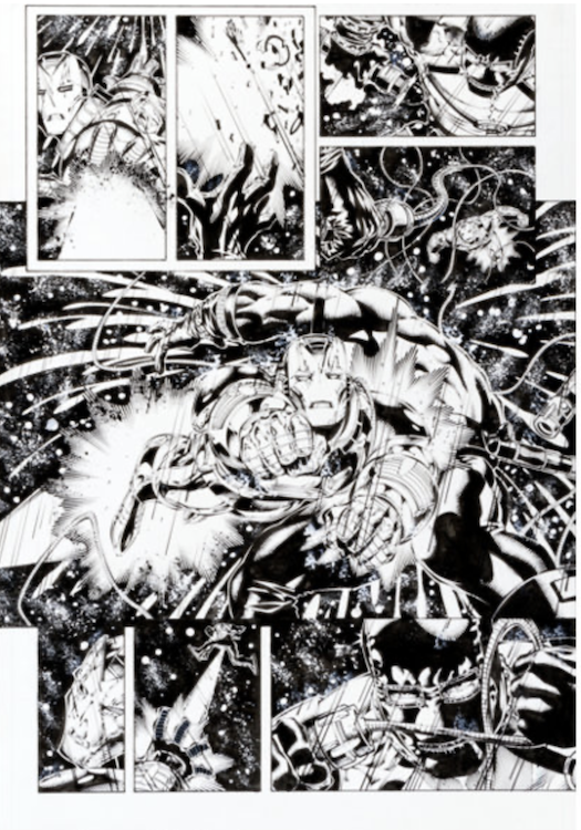 Iron Man #26 Page 16 by Sean Chen sold for $420. Click here to get your original art appraised.