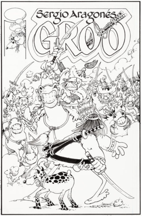Groo #8 Cover Art by Sergio Aragones sold for $2,870. Click here to get your original art appraised.