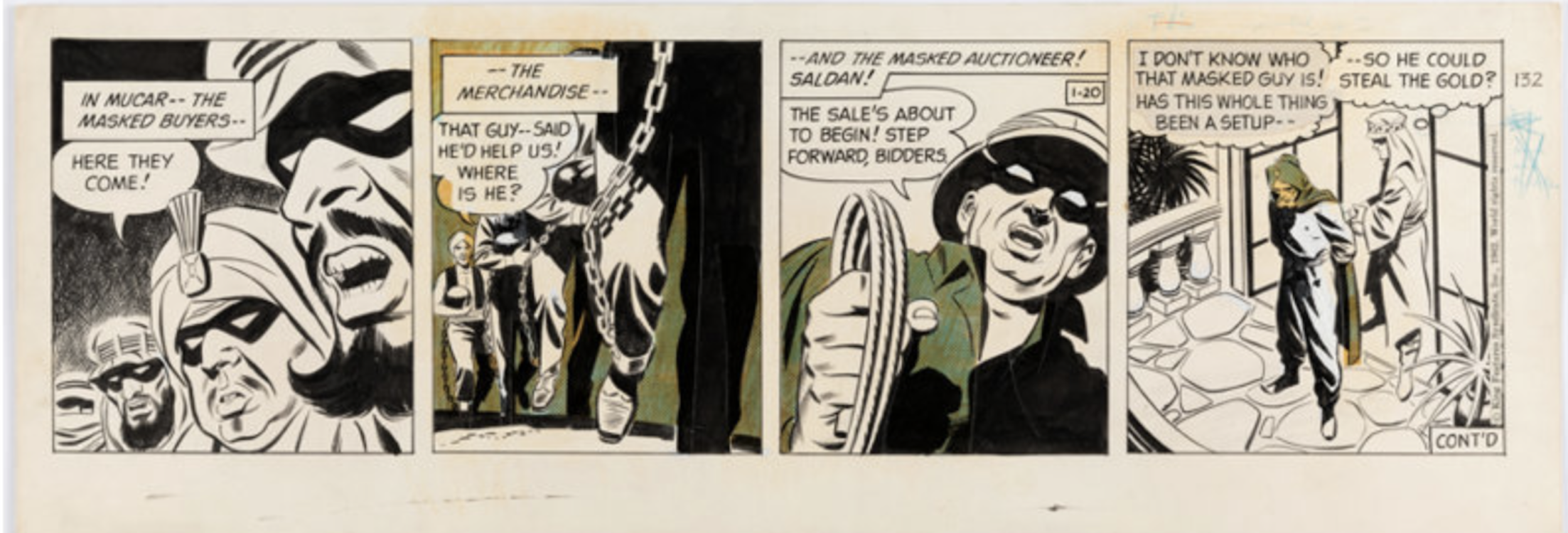 The Phantom Daily Comic Strip 1-20-62 by Sy Barry sold for $145. Click here to get your original art appraised.