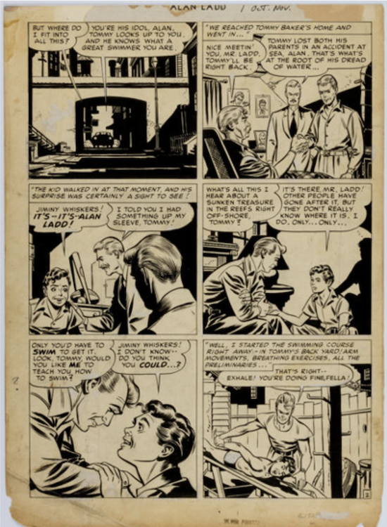 The Adventures of Alan Ladd #1 Page 2 by Sy Barry sold for $2,500. Click here to get your original art appraised.