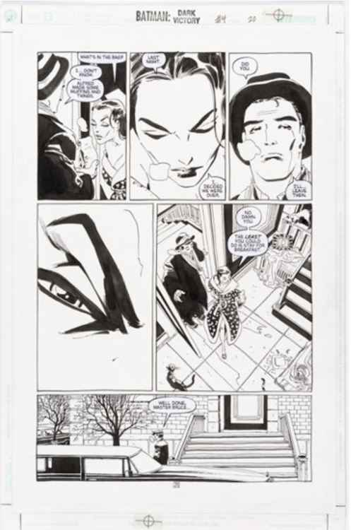 Batman: Dark Victory #4 Page 20 by Tim Sale sold for $3,840. Click here to get your original art appraised.