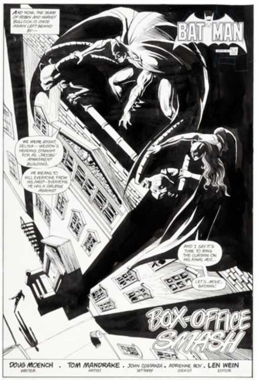Batman #386 Page 2 by Tom Mandrake sold for $3,600. Click here to get your original art appraised.