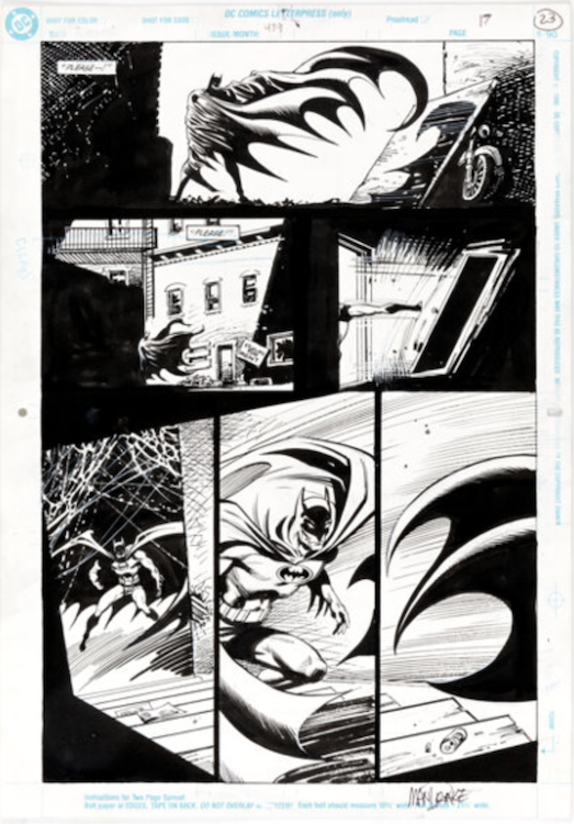 Batman #479 Page 17 by Tom Mandrake sold for $660. Click here to get your original art appraised.