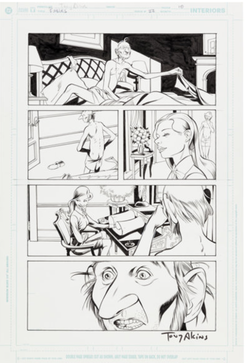 Fables #22 Page 10 by Tony Akins sold for $160. Click here to get your original art appraised.