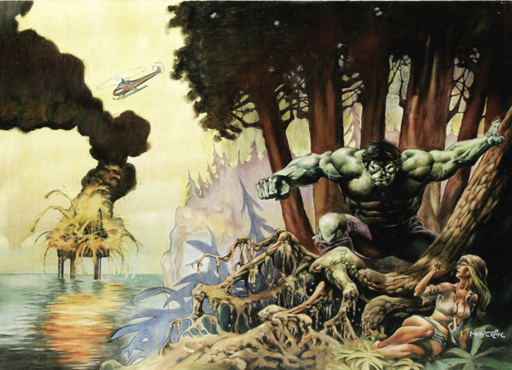 The Hulk Magazine #10 Wraparound Cover Art by Val Mayerik sold for $2,870. Click here to get your original art appraised.