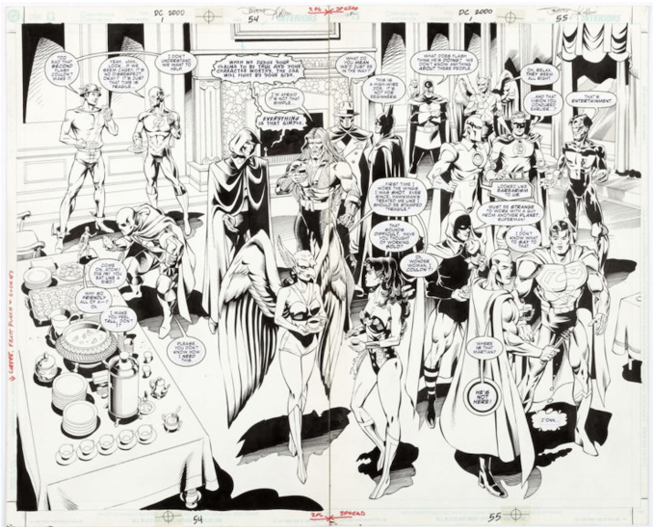 DC 2000 #1 Double Splash Page 54-56 by Val Semeiks sold for $660. Click here to get your original art appraised.