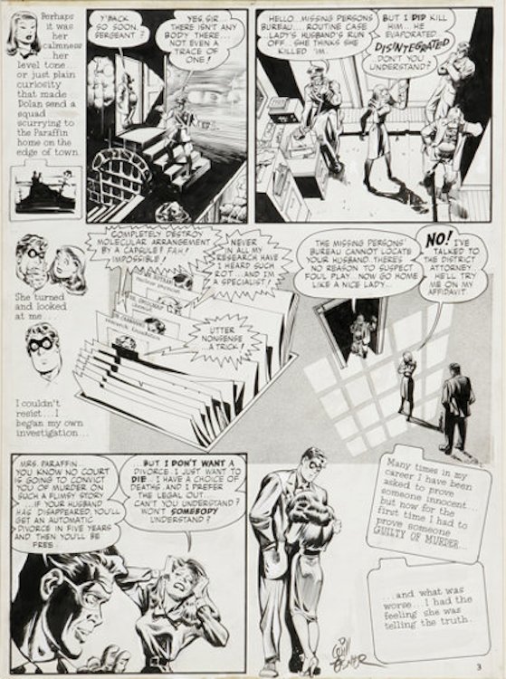 The Spirit Weekly Newspaper Section Page 3 by Will Eisner sold for $12,650. Click here to get your original art appraised.